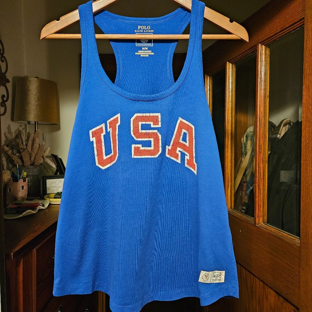 Polo Ralph Lauren USA Olympic Team 2016 Blue Tank Top Women's - Size Medium